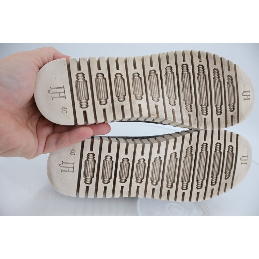 Ilse Jacobsen Women's Tulip Sneaker Size 40 10 Slip On Shoe Silver Perforated - Picture 9 of 12